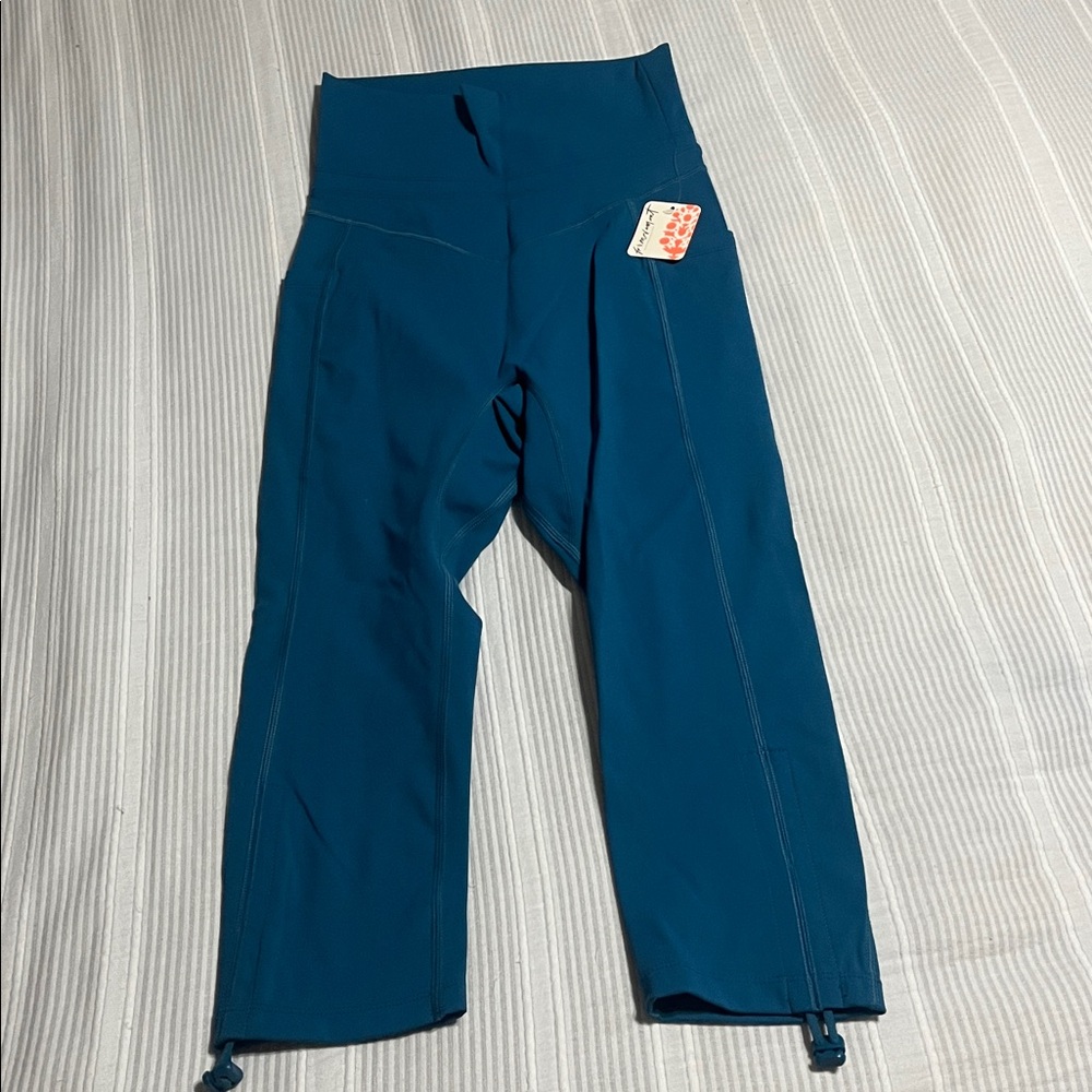 FP Movement by Free People Teal High-Rise Cropped Leggings